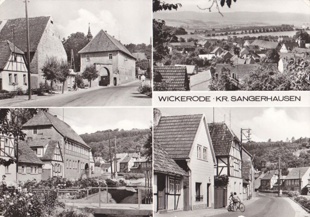 Ein Blick auf das Wickerode der 70-er Jahre. Nicht alle Gebäude stehen mehr.