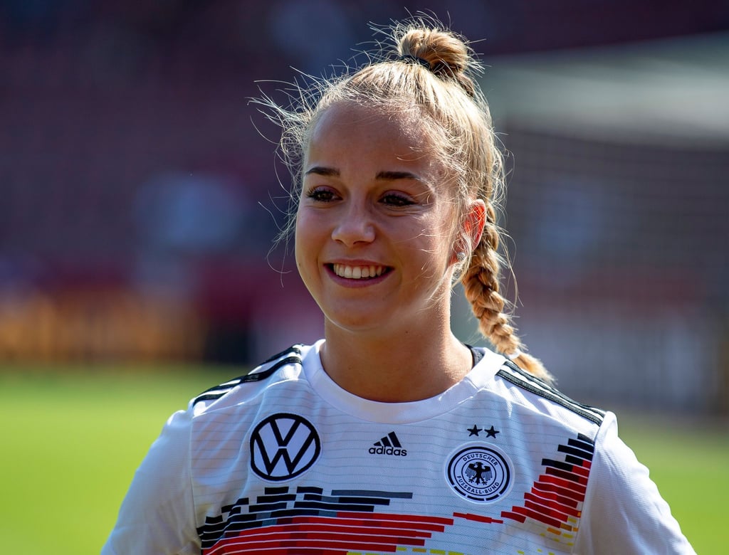Giulia Gwinn ist nach ihrem vor dreizehn Monaten erlittenen Kreuzbandriss inzwischen wieder „komplett beschwerdefrei“.