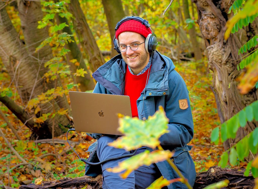 Klangkünstler Fabian Russ arbeitet auch im Wald.