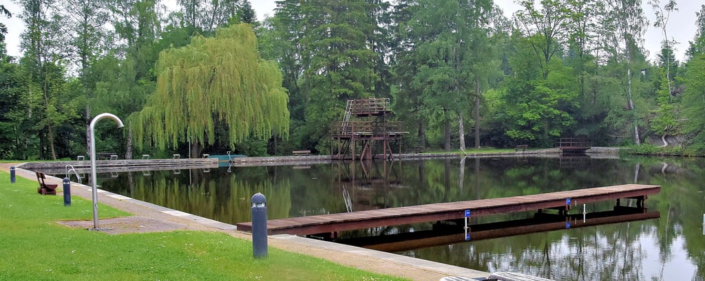 Sorgen hatte der defekte Schieber am Auslauf des Waldseebad Hasselfelde unterhalb des Sprungturms bereitet.