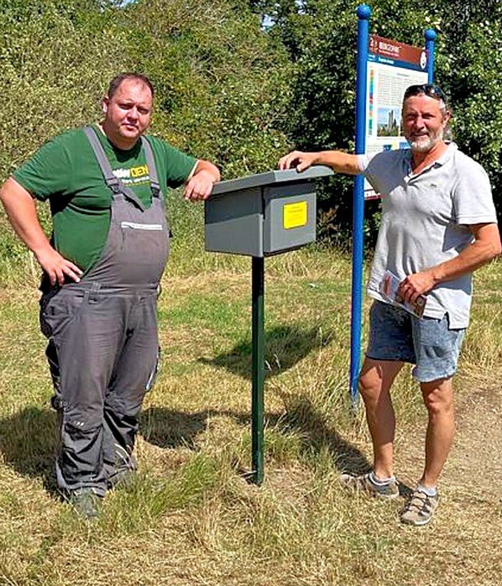 Rico Röse und Frank Fischer (v.li.) sind zwei der vier Initiatoren des „Vorharzer Dreiländereckpfad“.