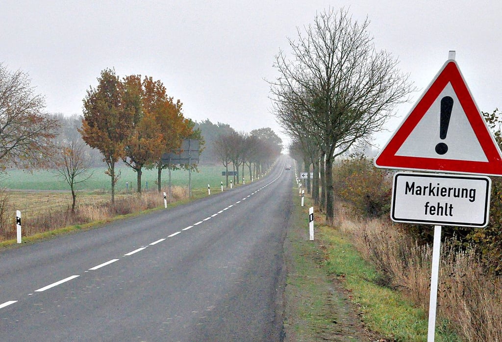 Die Weteritzer Landstraße hatte Rissschäden in der Fahrbahn. Die Decke wurde mit Spezial-Asphalt versiegelt.