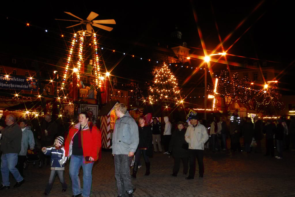 Höfische Weihnacht und Weihnachtsmarkt in Weißenfels vor der Pandemie.