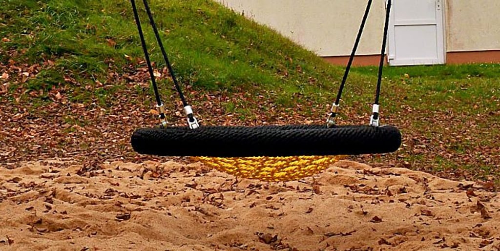 Eine Nestschaukel wurde in Dessau installiert.