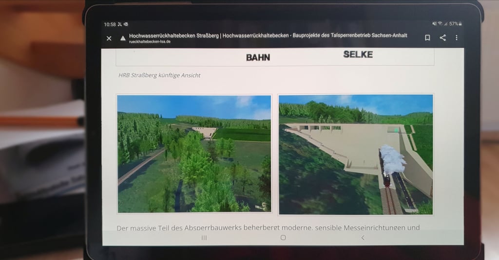 270 Meter lang und 20 Meter hoch soll das Absperrbauwerk bei Straßberg werden. Baubeginn soll im Herbst 2023 sein.