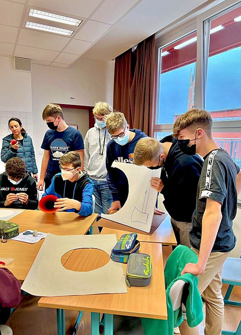 Währen des Workshops in der Kemberger Sekundarschule