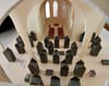 So soll das Kulumbarium (hier ein Modell) in der St. Nicolai-Kirche Eisleben nach Fertigstellung im nächsten Jahr aussehen. Jedes der mehr als 20 „Schränkchen“ hat Platz für 48 Urnen. 
