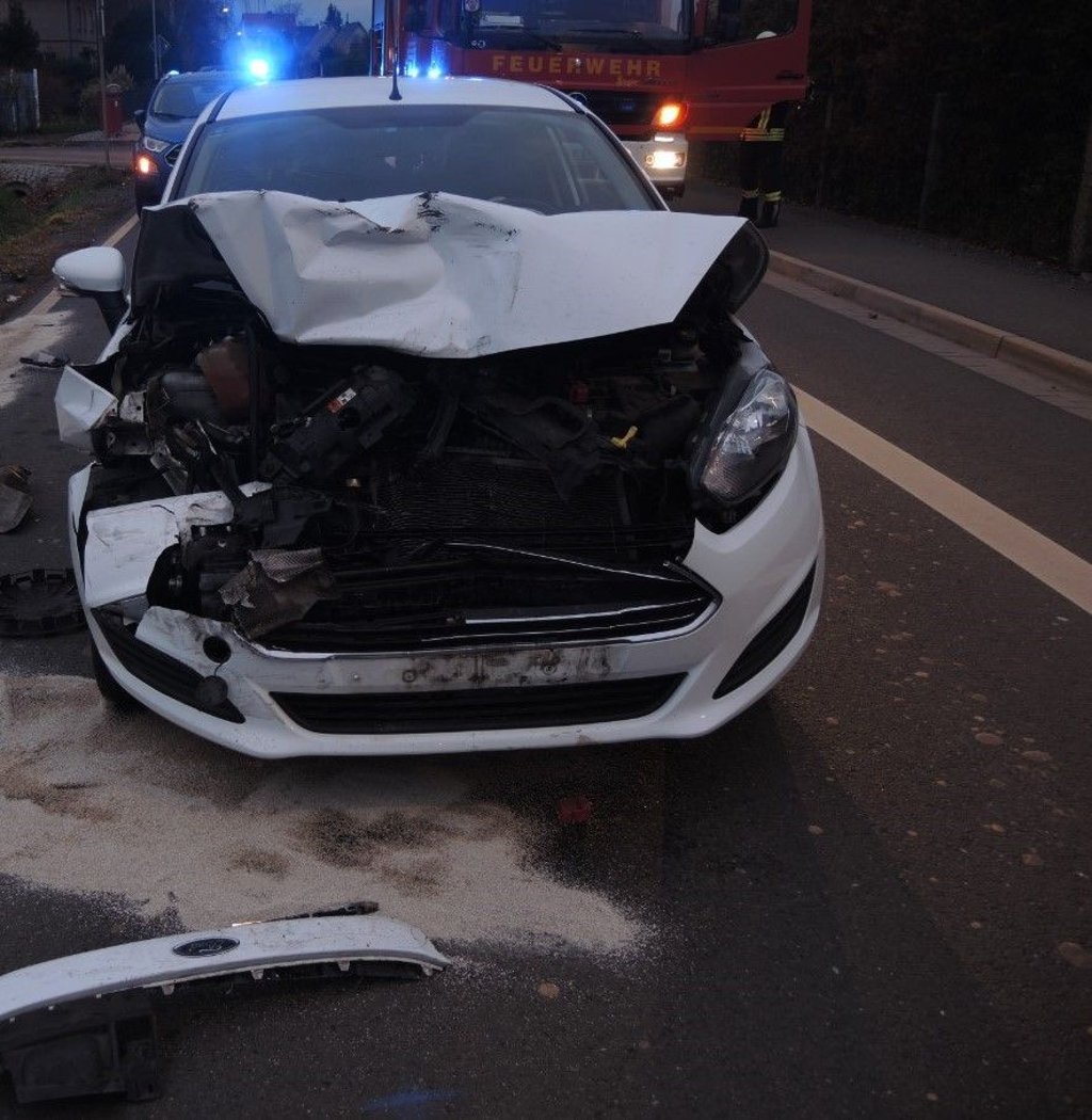 Ein Fahrschüler bremmste abrupt sein Auto ab, weil eine Katze die Straße kreuzte. Ein anderer Pkw fuhr dem Fahrschulauto dann auf.