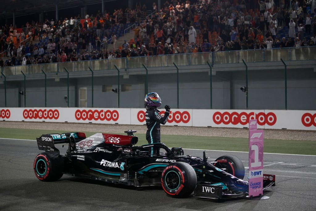 Favorit im Premierenrennen von Katar: Der Brite Lewis Hamilton von Mercedes.