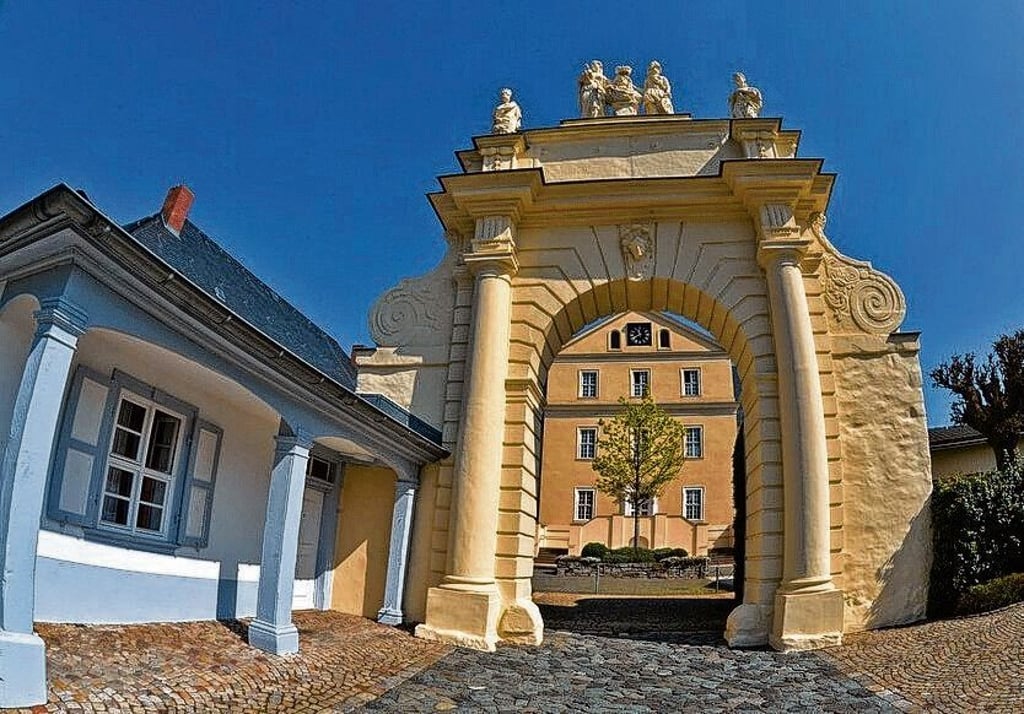 Portal des Schlosses in Hoym