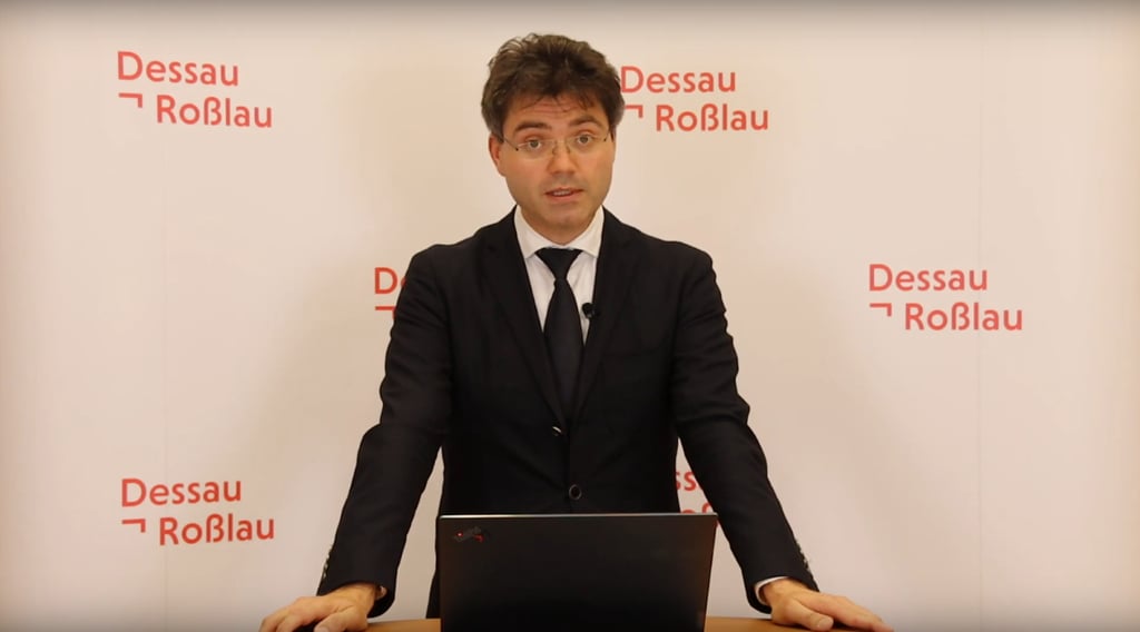 Oberbürgermeister Robert Reck bei seiner ersten "Corona-Ansprache".