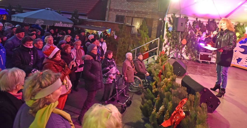 Blick auf den Sandersdorfer Weihnachtsmarkt - als er noch stattfand.