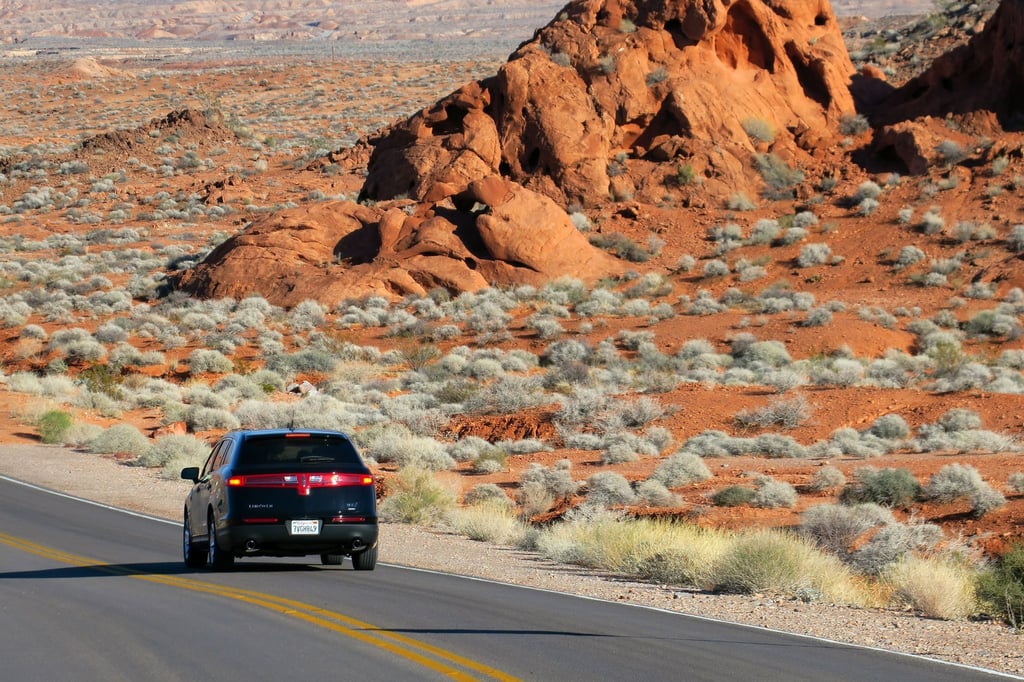 Unterwegs im Valley of Fire State Park in Nevada. Wer eine USA-Tour plant, muss derzeit für Mietwagen, aber auch für Wohnmobile, deutlich mehr zahlen als noch 2019.