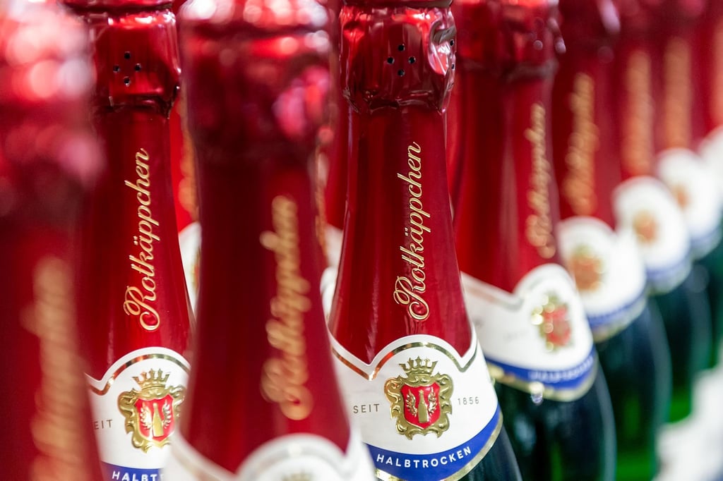 Rotkäppchen Sekt in der Rotkäppchen Sektkellerei in Freyburg.