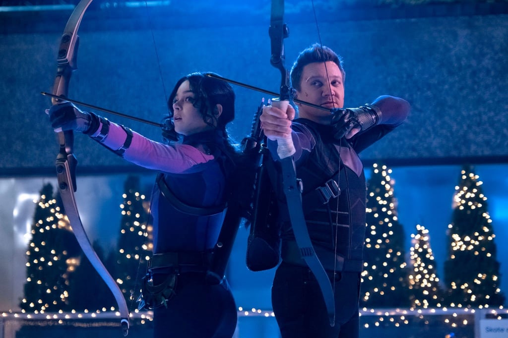 Hailee Steinfeld als Kate Bishop und Jeremy Renner als Clint Barton/Hawkeye in „Hawkeye“.