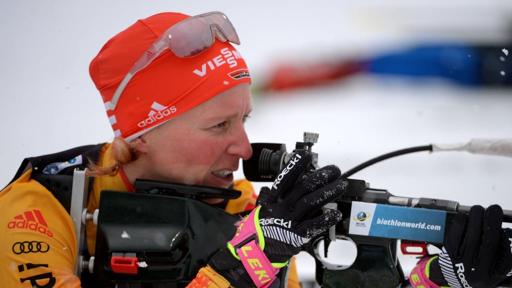Franziska Hildebrand leistete sich vier Schießfehler beim Sprint in Idre. (Archivbild)