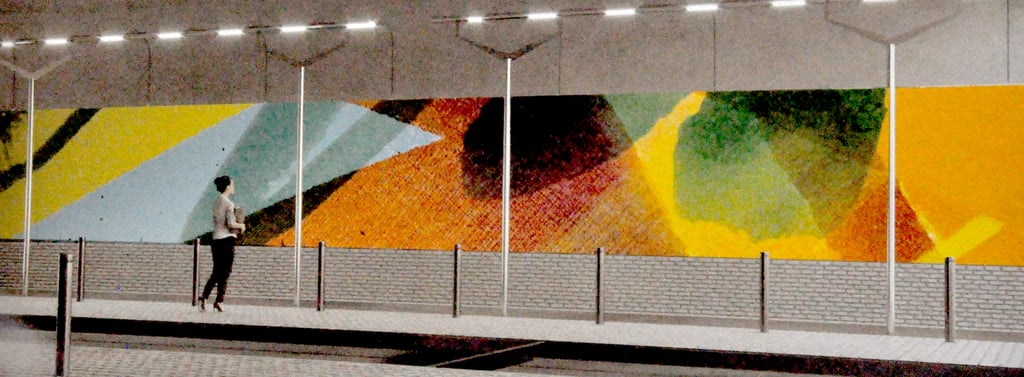 Entwurf von Claudia Walde für den Tunnel Magdeburg.