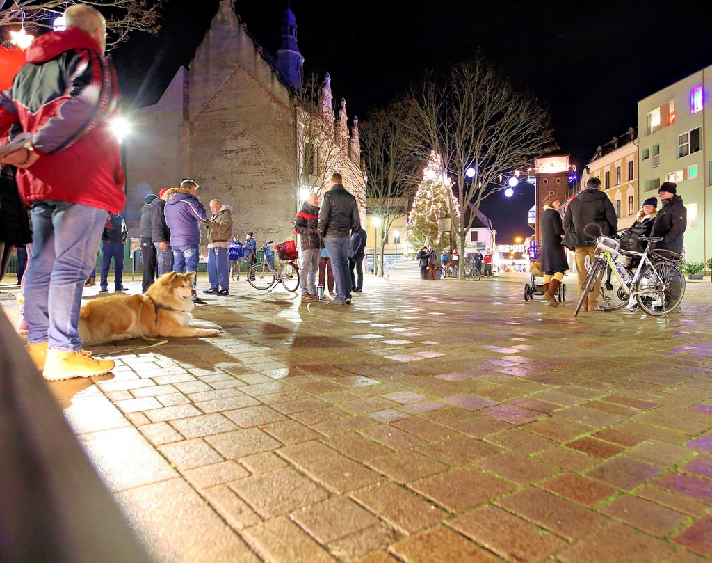 Eine der Demos gegen die Corona-Maßnahmen auf dem Schönebecker Marktplatz. Die Veranstaltungen wurden von den Organisaoren oftmals als „Spaziergänge“ bezeichnet.
