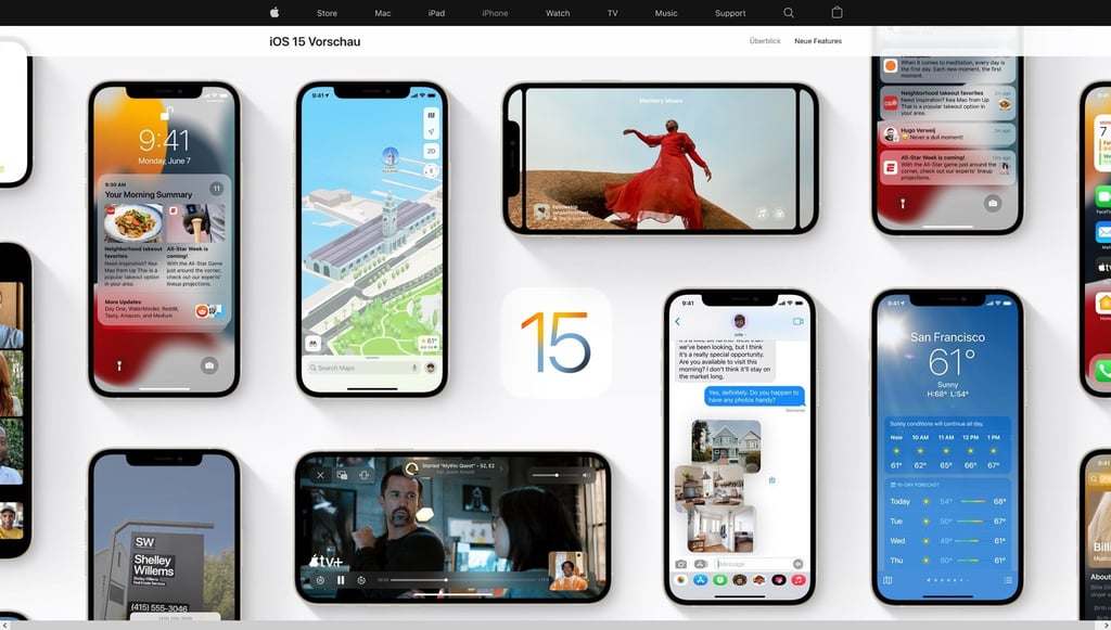 Ein stark überarbeitetes Facetime und viele weitere Neuerungen hat iOS 15 zu bieten.
