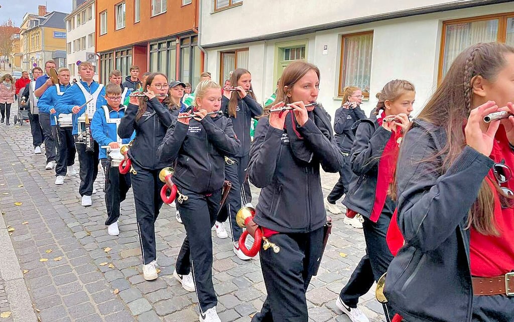 Die jungen Spielleute waren musikalisch unterwegs.