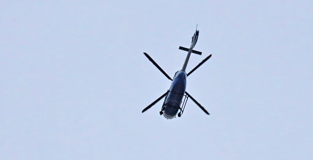 Der Polizeihubschrauber im Einsatz