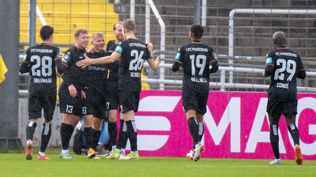 Der 1. FC Magdeburg hatte im Spiel bei 1860 München reichlich Grund zum Jubeln.