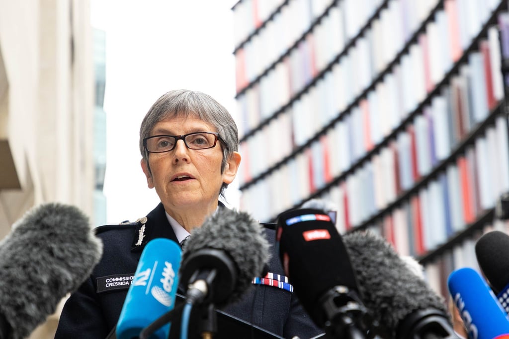 Die britische Polizeipräsidentin Cressida Dick gibt eine Erklärung ab. (Archivbild)