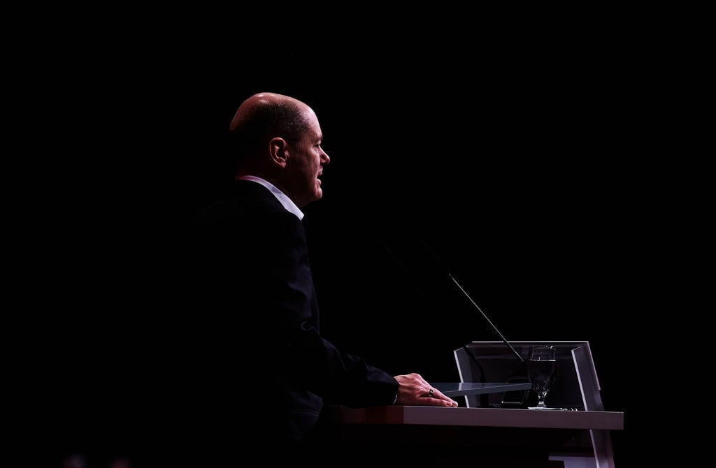 Olaf Scholz am Sonntag beim Berliner SPD-Landesparteitag.