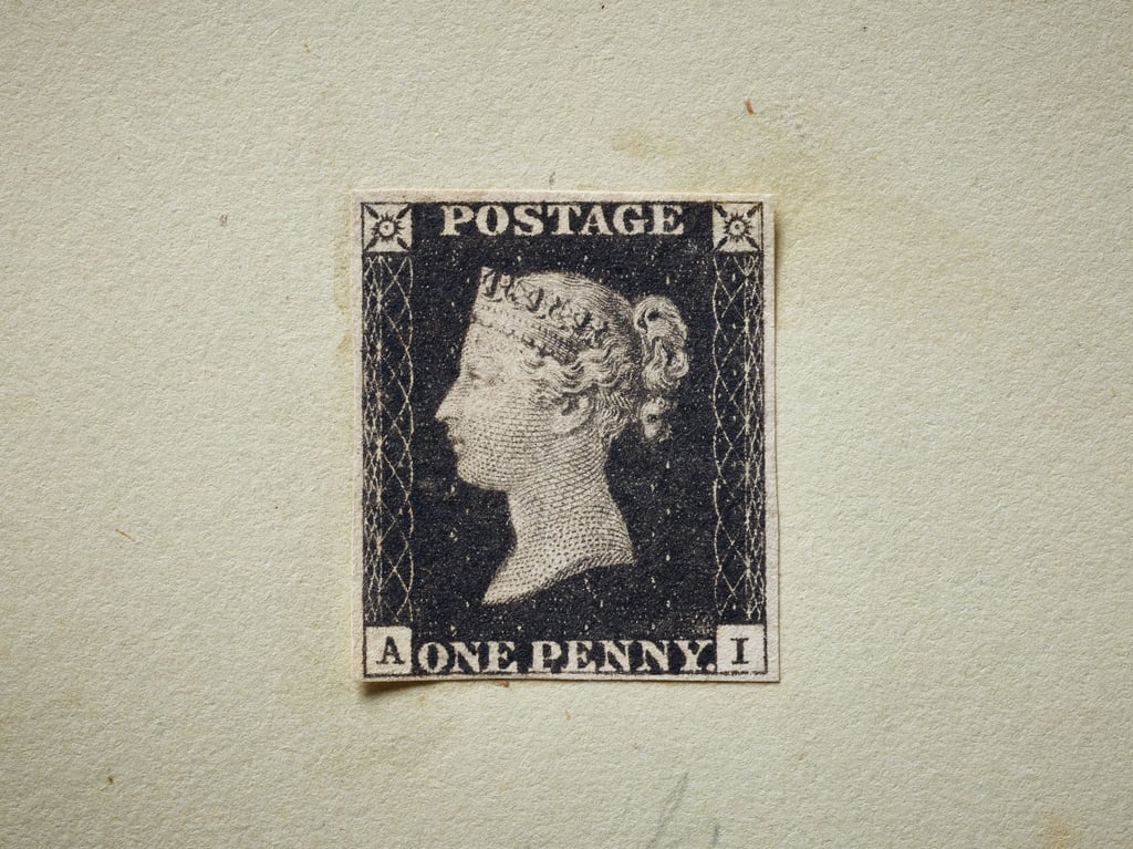 Die „Penny Black“ von 1840 ist die vermutlich älteste Briefmarke der Welt.