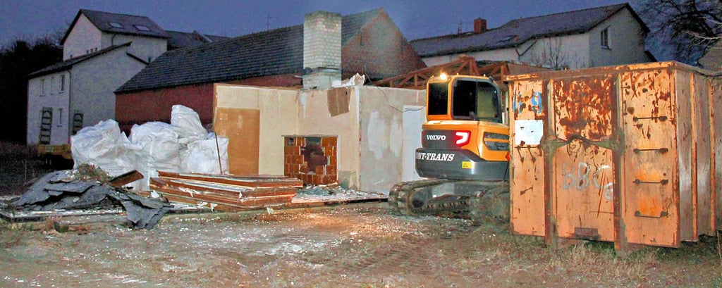 Das einstige BHG-Gebäude in Weißewarte wurde in den vergangenen Tagen abgerissen.