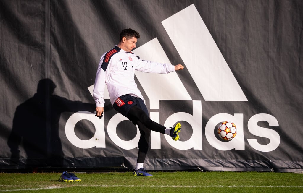 Steht mit Bayern München beim Spiel gegen den FC Barcelona vor weiteren Bestmarken: Robert Lewandowski beim Abschlusstraining.