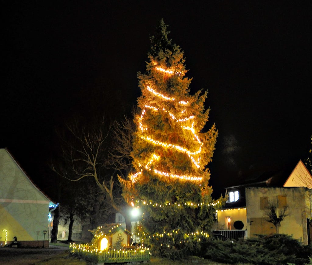 In Eickendorf bei Schönebeck ist alles schon vorweihnachtlich geschmückt. Aufgrund der Corona-Pandemie findet ein alternativer Weihnachtsmarkt statt.
