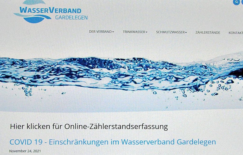 Erstmals können die Kunden des Wasserverbandes ihre Zählerstände online auf der Homepage des Verbandes übermitteln.