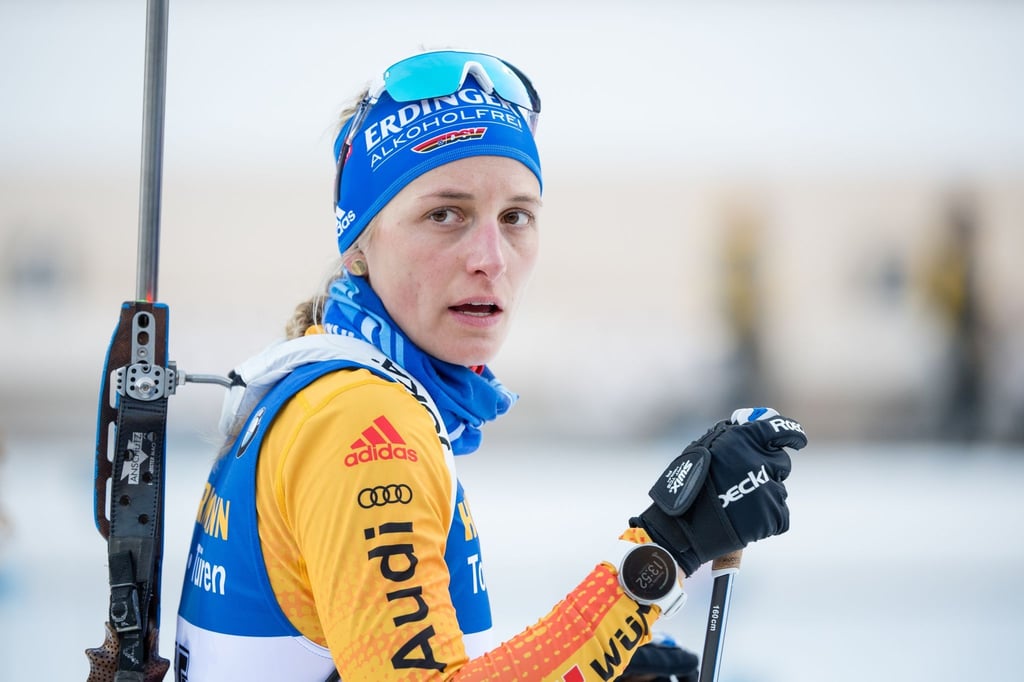 Vanessa Hinz kam beim Weltcup in Hochfilzen als beste Deutsche als Zehnte ins Ziel.