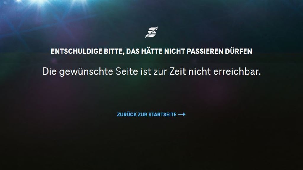 Diese Fehlermeldung sahen Fußball-Fans am Montagabend bei Magenta Sport.