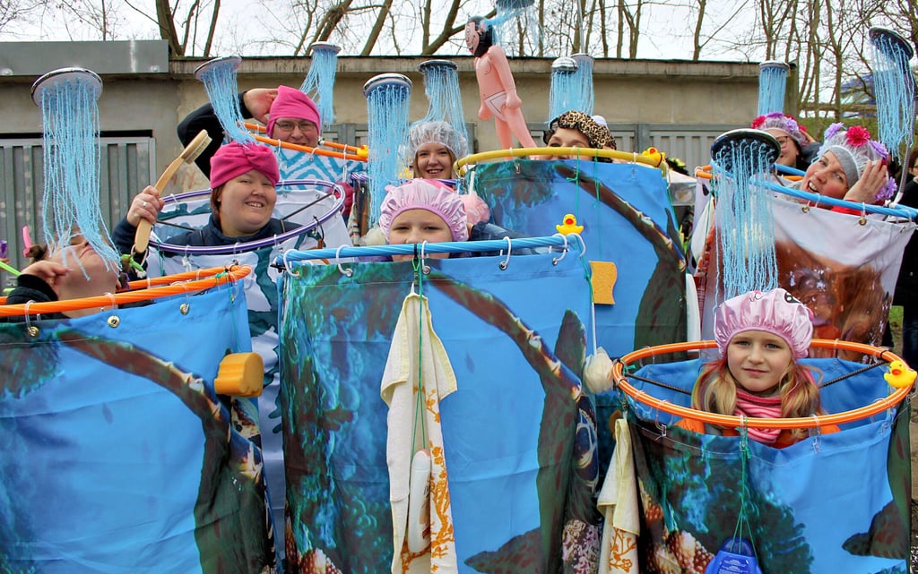 Familie Lessig und Freunde aus Groß Ammensleben waren als Warmduscher unterwegs.