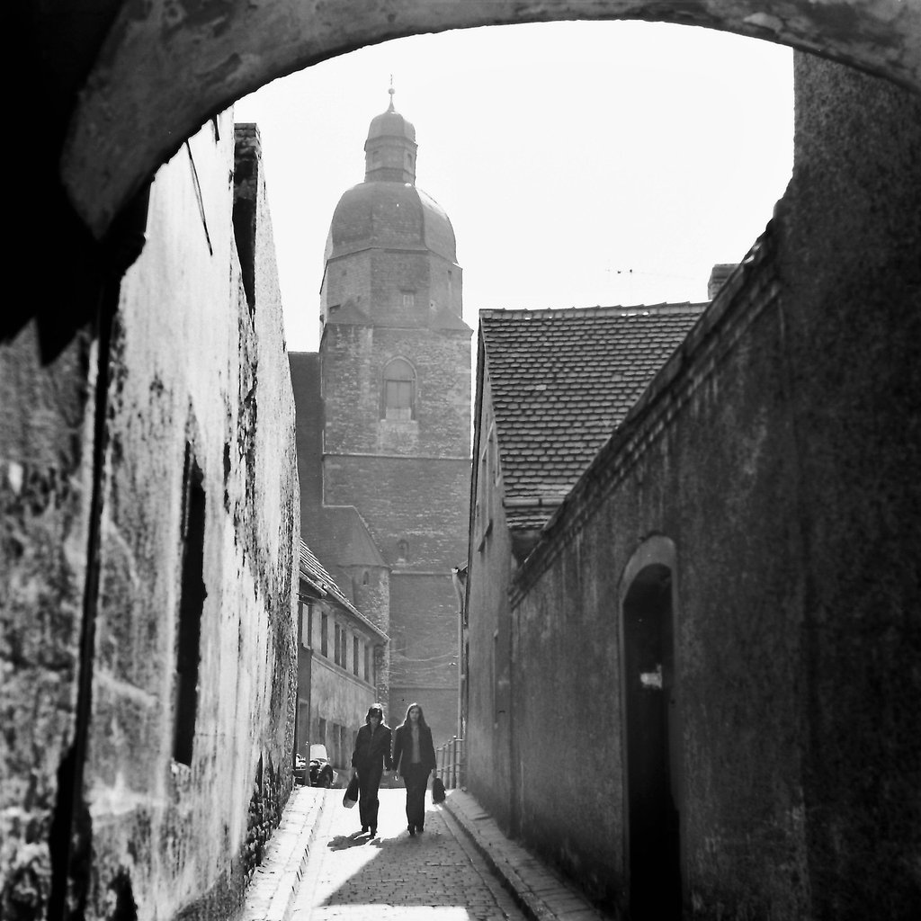 Blick zur Petrikirche in Eisleben. Auch diese Aufnahme ist etwa 50 Jahre alt.