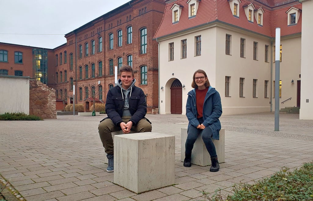 Arick Rose und Hanna Conrad engagieren sich im Schülerrat des Ludwigsgymnasiums in Köthen.