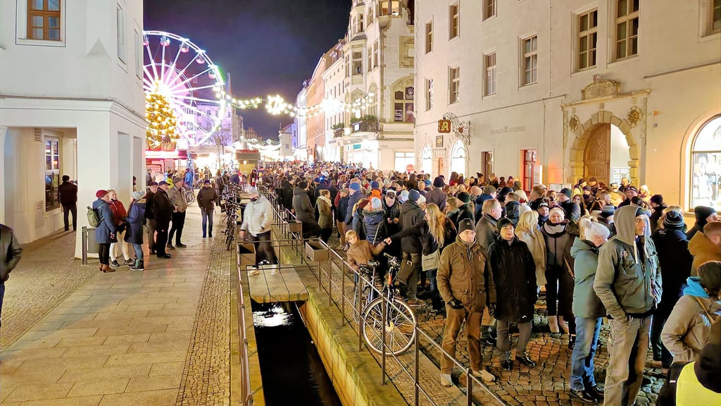 Demonstration am Montag gegen Corona-Maßnahmen und Impfung.