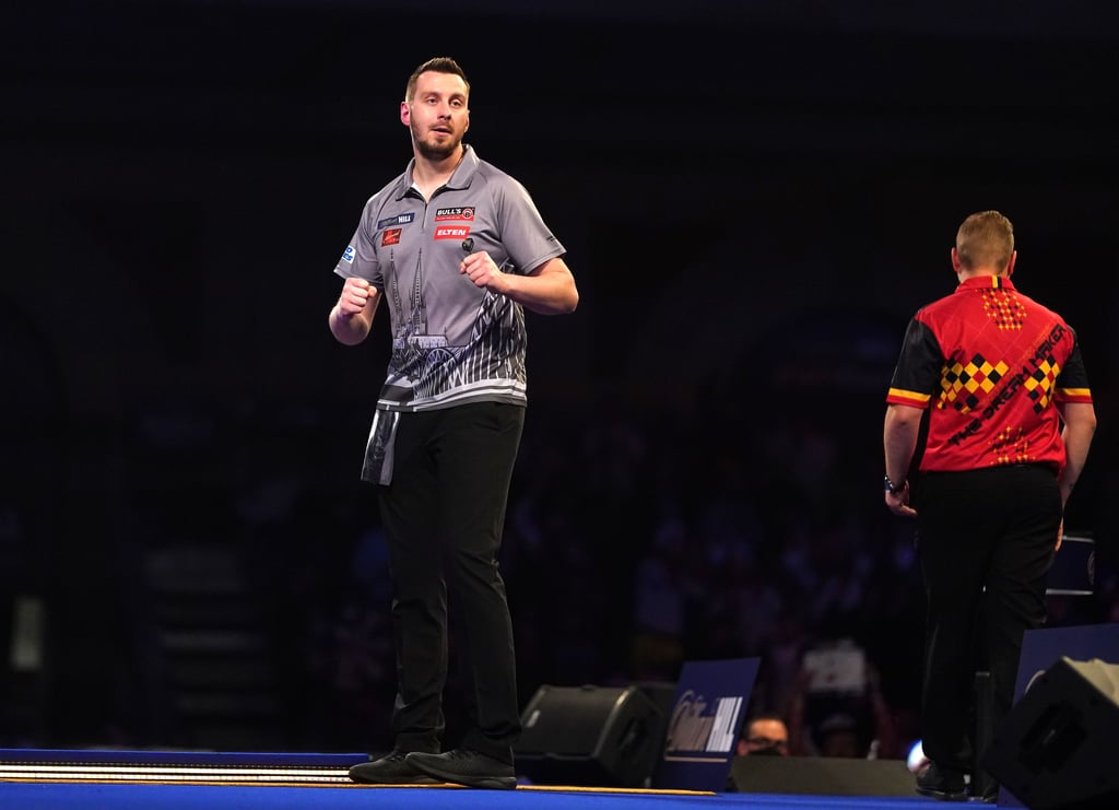 Florian Hempel jubelt bei der WM in London.