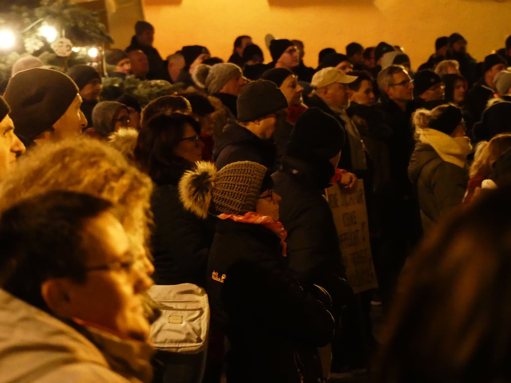 Gut 600 bis 650 Menschen beteiligten sich am Protest.