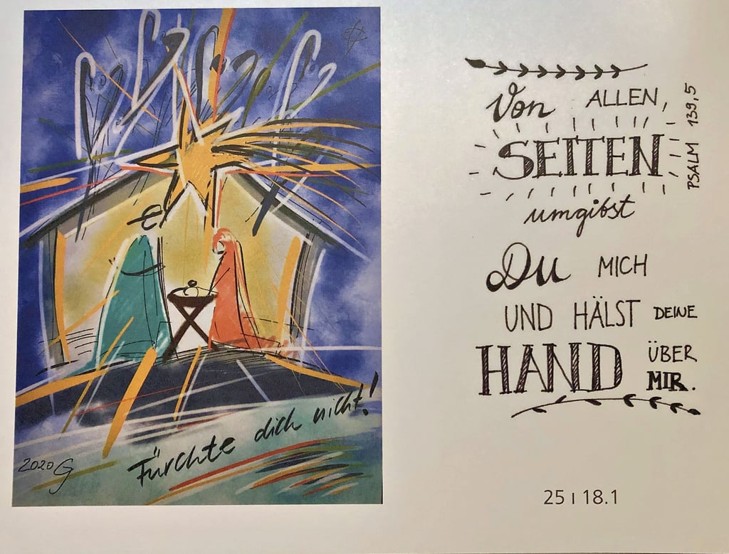 Eines der Blätter des immerwährenden Weihnachtskalenders des Kirchenkreises Merseburg