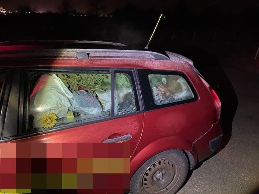 Unter anderem hatte der Mann drei Weihnachtsbäume in dem Kombi geladen.