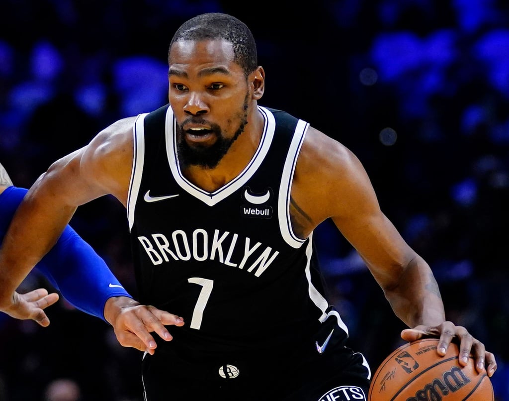 Kevin Durant von den Brooklyn Nets. Den Nets fehlen derzeit coronabedingt zehn Profis.