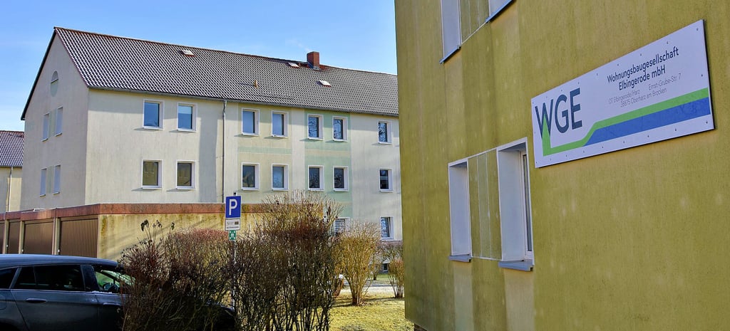Im Wohngebiet rund um die Ernst-Grube-Straße besitzt die Wohnungsbaugesellschaft Elbingerode zahlreiche Gebäude.