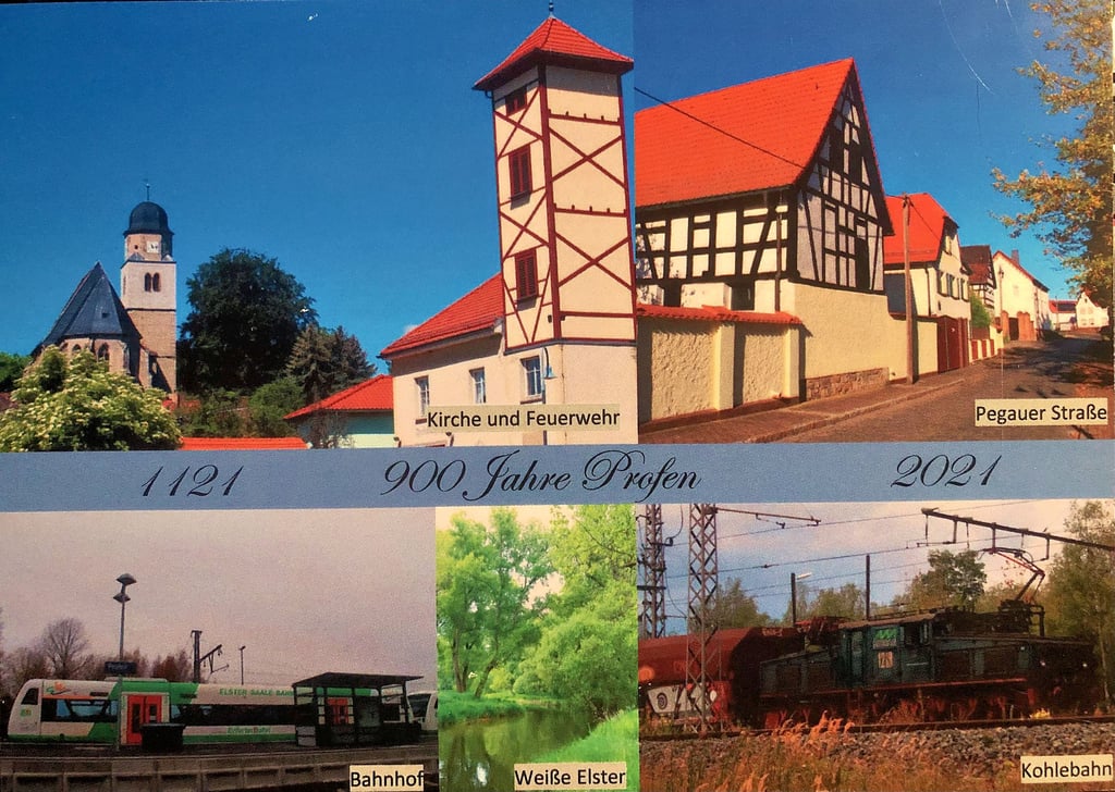 900 Jahre Profen hätten 2021 gefeiert werden sollen. Diese Postkarte erinnert daran. Die Festwoche wird 2022 nachgeholt.