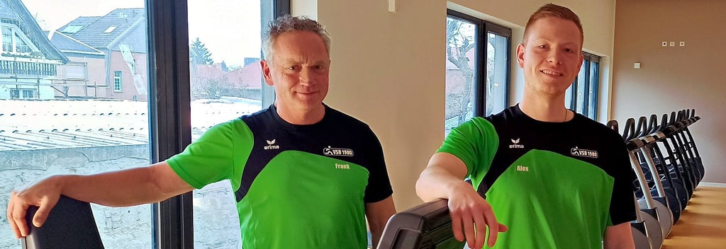Frank Wollbrügge (links) und Alexander Thiebe sind hauptamtliche Übungsleiter.