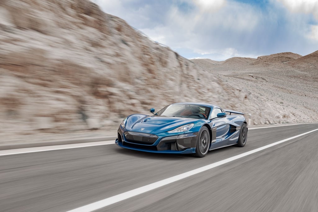 In 1,9 Sekunden aus dem Stand auf Tempo 100: Mit diesem Wert wird der Nevera Rimac zum Meister der Beschleunigung.