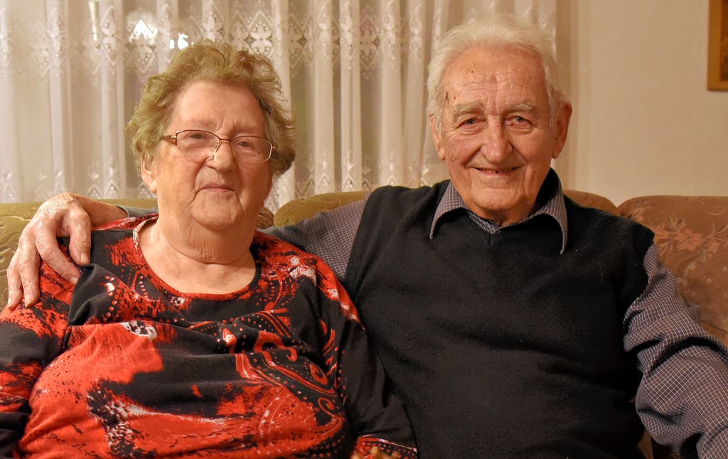 Ingeborg und Ernst Pfanne feiern das äußerst seltene Fest der Gnadenhochzeit. Sie heirateten vor 70 Jahren in der Zuchauer Kirche.