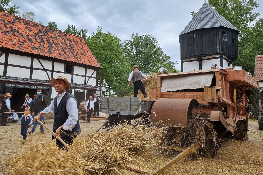 Das Ehrenamt - hier die Dährer in Aktion im Freilichtmuseum Diesdorf - klappt gut. In anderen Bereichen hat es die kleine Gemeinde schwer.